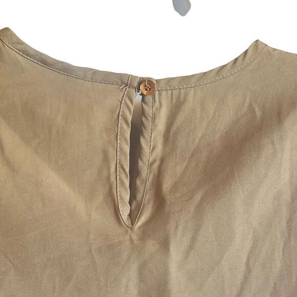 Gemilli Vintage Tan Pullover Lightweight Short sleeve Blouse Large Capsule - Picture 4 of 8